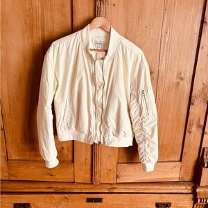 Evereve Ivory Bomber Jacket